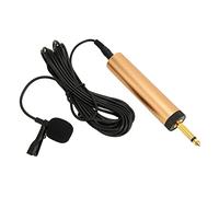 KIMISS Omnidirectional Condenser Lavalier Microphone 3.5mm Wired Clamp/Holder On Mic with 6.5mm Adapter for YouTube Recording - Perfect for Lectures and Podcasts