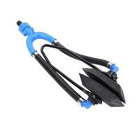 KIMISS Outboard Motor Muffs, Rubber ABS Dual Feed Boat Motor Flusher with Rectangle Ear Cups, Adjustable U Slot Hose Connector for Outboard Inboard Engines Marine Flush Use