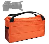 KIMISS Padded Camera Insert Bag for - Shockproof Case with Water Resistant Cover & Handle (Orange)