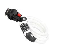 KIMISS Password Lock 5-Digit Code Combination Lock for Bike Security - Anti-Theft Ring with Automatic Winding (White)