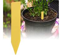 KIMISS Plastic Plant Labels - 100 Pcs Garden for Flowers, Seedlings, Durable PVC Markers for Use (Yellow)