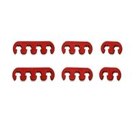 KIMISS Plug Wire Separator Plastic Plug Holder for 7 to 8mm Wires 2 3 4 Hole Clips for Engine Maintenance Keeps Spaced Organized for V6 V8 (Red)