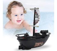 KIMISS Pool Pirate Toy Boat Bath Toys for - Bath Time Fun with Interactive Features and Motor Skill Development (black)