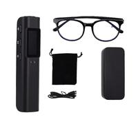 KIMISS Portable Camera Glasses, 2.7K 12MP WiFi Video Recording Glasses with 110 Degree Wide Angle Lens, for Vlog Travel Outdoor Sports Biking Meetings (Without Memory Card)