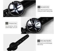 KIMISS Portable Chestnut Cutter Tool - Multi-Functional Walnut Opener with Stainless Steel Vane/Wing and Comfortable Handle for Easy Nut Cracking (Black)
