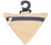 KIMISS Portable Ox Cloth Coin Purse - Outdoor Triangular Money Key Storage Waist Bag with Buckle for Keys, Coins, and Small Essentials (Khaki)