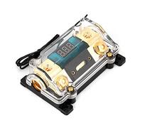 KIMISS Power Distribution Fuse Box Block Car Power Fuses Holder Fuse Holder Box Transparent Fuse Block Audio Power Fuses Holder Stereo Distribution Block Box Digital Display (250A)