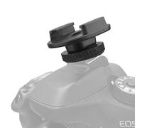 KIMISS Practical Cold Shoe Mount Adapter, Aluminum Alloy Lightweight Photography Accessory for Hero 10/9/8/7, with 1/4 Inch Screw Hole, Compatible with Tripod, Handle Grip (Black)