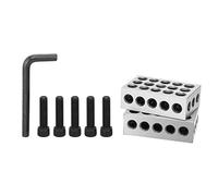 KIMISS Precision Rectangular Block - 1 Pair Ultra Accuracy 1-2-3 Block Matched Super Exactness 23 Holes with Screw Wrench Box - 123