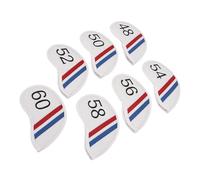 KIMISS Premium Club Head Covers Set - 7 PCS PU Iron Head Covers for 48, 50, 52, 54, 56, 58, 60 Degrees - Lightweight and Easy to Clean