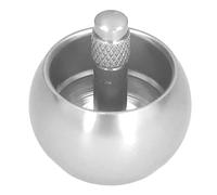 KIMISS Premium Metal Gyroscope: 2pcs Gyroscopes Stainless Steel Automatic Flip Mushroom Shape Exquisite Metal Top with Storage Bag for Toy High-End Office Toy (Silver)