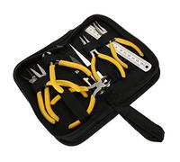 KIMISS Professional Jewelry Pliers Set - 9 Piece Tool Kit for Jewelry Making, Beading, DIY Crafts - Includes Flat, Bent, Needle Nose Pliers, Scissors