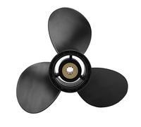 KIMISS Propeller, 3 Blades Boat Motor Propeller 10 Splines Teeth Right Rotation 10in Pitch Propeller for Outboard Engines