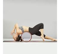 KIMISS PU Rubber Yoga Wheel Circles - Versatile Gym Workout Back Training Tool for Bodybuilding and Fitness (Wood grain inner ring)