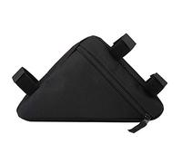 KIMISS Quick Release Front, Bike Accessories Top Tube Pouches for Waterproof Saddle Cycling Hard Shell Bag,BMX Triangle Tool Bag (Black Blue) (White Character Black Back)