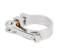 KIMISS Quick Release Seatpost Collar for Folding Bikes - 41mm Bike Seat Post Clamp CNC Aluminium Alloy - Lightweight Aluminium Alloy Seat Post Clamp (Silver)