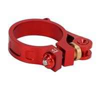 KIMISS Quick Release Seatpost Collar for Folding Bikes - 41mm Bike Seat Post Clamp CNC Aluminium Alloy - Lightweight Aluminium Alloy Seat Post Clamp (Red)