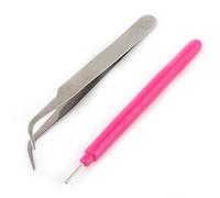 KIMISS Quilling Tools Kit - DIY Paper Craft Template Board and Tweezers with Slotted Pen for Beautiful Shapes Creation (Rose Red)