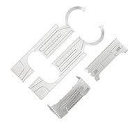 KIMISS RC Wide Body Kit with LED Light Modification for WPL D12 Truck - Silver Large Surround Cover Kit (Blue)