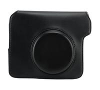 KIMISS Retro PU Material Mini Instant Camera Protective Bag for Fujifilm Wide300 with Adjustable, Removable Shoulder Strap and Accurate Hole Position Design (Black)