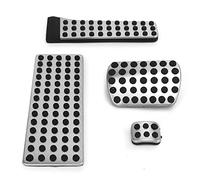 KIMISS Rewritten Accelerator Brake Foot Pedal Stainless Steel Fuel Gas Brake Pads Set Replacement for AMG C E S GLC GLK SLK CLS SL Class High Performance Anti-Slip (AT+ Rest Pedal)