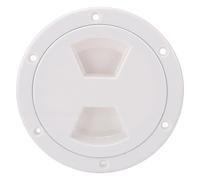 KIMISS Round Boat Deck Plate 4in, Marine Inspection Cover (White)