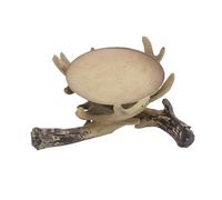 KIMISS Rustic Antler Candle Holder - Dual Purpose Resin Tray for Home Decor in Living Room and Bedroom - Nature Lovers