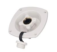 KIMISS RV City Water Fill Inlet, Water Inlet Pressure Regulated Wall Mount with Quick Connector, Easy Installation, ABS Material, 85mm Hole Diameter, 20.2mm Pipe Diameter, RV, Trailer,
