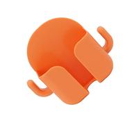 KIMISS Self Adhesive Wall Mount Cell Phone Holder for Easy Charging - Ideal for Home, Office, and Bedroom Storage of Phones, Remotes, and More (Orange)