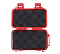 KIMISS Shockproof Storage Box - Compact Outdoor EDC Sealed Container for Equipment, for Travel and Adventure (Small Box red)