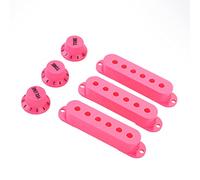 KIMISS Single Coil Pickup Covers Set - 3Pcs 48mm, 50mm, 52mm for Electric Guitar, Perfect Pink Replacement (Pink)