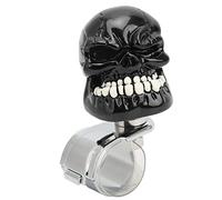 KIMISS Skull Steering Wheel Suicide Spinner Knob Power Turning Control Assist Grip Handle Vehicle Steering Wheel Spinner Knob Fit Most Cars Trucks Tractors Boats (Black)