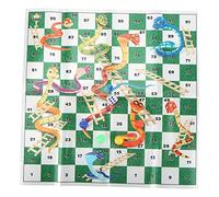 KIMISS Snake Flying Chess Game 3 in 1 Interactive Portable Family Dice Game Set with Clear Box for and Adults, Includes Flying Chess and Ladder Board