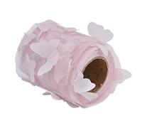 KIMISS Sparkling Tulle Roll Elegant Style Three Dimensional Pattern Bright Colors Ribbon for Decorating Weddings Glitter Tulle Fabric Spool (Flesh Pink)