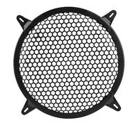 KIMISS Speaker Grill Covers for Car Audio - Car Audio Plastic Mesh Cover Woofer Speaker Modification Protect Guard 6inch - Black Hexagonal Metal Mesh (10inch)