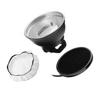 KIMISS Square Flash Softbox Reflector Dish Diffuser Lamp Shade 15cm Foldable Speedlight Softbox Light Modifier with Grid Diffuser for Square Head Speedlights