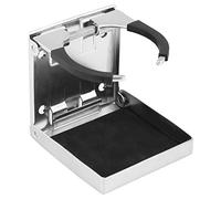 KIMISS Stainless Steel Adjustable Folding Drink Cup Bottle Holder for Marine Boat Truck RV