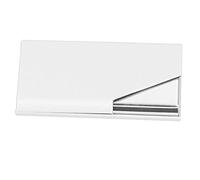 KIMISS Stainless Steel Business Card Holder - Innovative Name Card Case Organizer, Holds 15-20, Stylish & Portable Design (007# Wire Pattern)