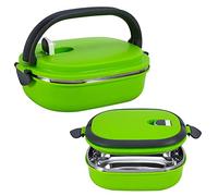 KIMISS Stainless Steel Insulated, Storage Supper Dinner Lunch Box Thermal Food Layer 1 Green