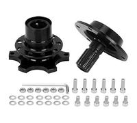 KIMISS Steering Wheel Hub,Universal 6 Hole Steering Wheel Quick Release Disconnect Hub Adapter Kit Car Repair Tool (Black)