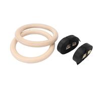 KIMISS Strength Training Wooden Gymnastics Rings Birch Pull Up Rings Set for Outdoor Bodyweight Fitness Workout