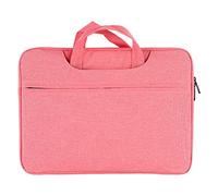KIMISS Stylish 15.6 Inch Laptop Bag - Lightweight, Water Resistant Ox Cloth Slim Computer Carry Case for Business Travel and Home Use (Pink)