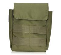 KIMISS Tactical Dog Saddle Bag Vest with Harness - Military-Grade Training Gear for German Shepherds & Working Dogs - Adjustable & Comfortable (Flip bag-military green)