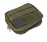 KIMISS Tactical Dog Saddle Bag Vest with Harness - Military-Grade Training Gear for German Shepherds & Working Dogs - Adjustable & Comfortable (Zipper bag-military green)