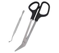 KIMISS Toenail Scissors Long, Ergonomic Unique Design Coupe Ongle Pied Handled Clippers with Nail Picker for Adults The Elderly