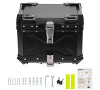 KIMISS Top Case, Aluminum Alloy Tail Box with Leather Lining, Quick-Release Lock, Shock Absorption, Sturdy Structure & Cushion, Fit for 99% of Frames (45L)