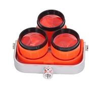 KIMISS Total Station Prism with 3 Heads - 64mm Optical Glass Prism for Precision Surveying, Mapping, and Ranging in Railways, Tunnels, Highways, and More