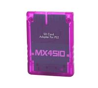 KIMISS Transparent Storage Card Adapter for - Plug and Play Memory Card Reader for MX4SIO Compatible with 2 (Translucent Purple)