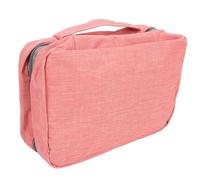 KIMISS Travel Hanging Toiletry Bag - Foldable Cosmetic Organizer for Men & Women - Zipper Pockets & Hook - Ideal for Travel, Hiking, Business Trips (Roseate)