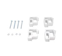 KIMISS Truck Caps Mounting Clamps, 4PCS Heavy Duty Aluminum Alloy Replacement Clamps for Shell Topper Ladder Rack, Compatible with Silverado Sierra 1500 2500 3500, 1500 2500 3500, (Silver)